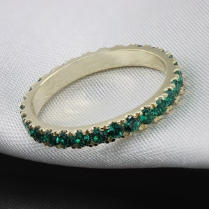 Blue Emerald Eternity ring image 1