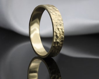 matte finish  - hammered ring - texture ring - wedding band - men rings - suitable as a Wedding ring