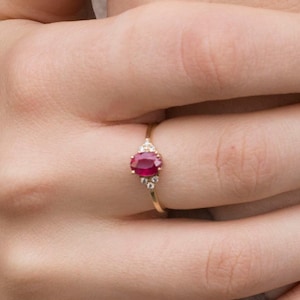 Ruby and Diamond ring, ruby ring, engagement ring, unique ring, unique engagement, Ruby engagement ring, solitaire ruby
