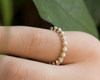 Pearl eternity ring