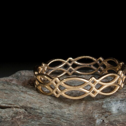 Celtic Gold Ring Promise Ring Etsy