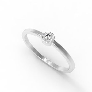 simple diamond ring, diamond ring, dainty diamond ring, minimalist ring, stacking ring, solitaire ring, diamond band, diamond rings 0.08ctw