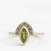 Vintage ring diamond ring Peridot ring engagement ring image 0