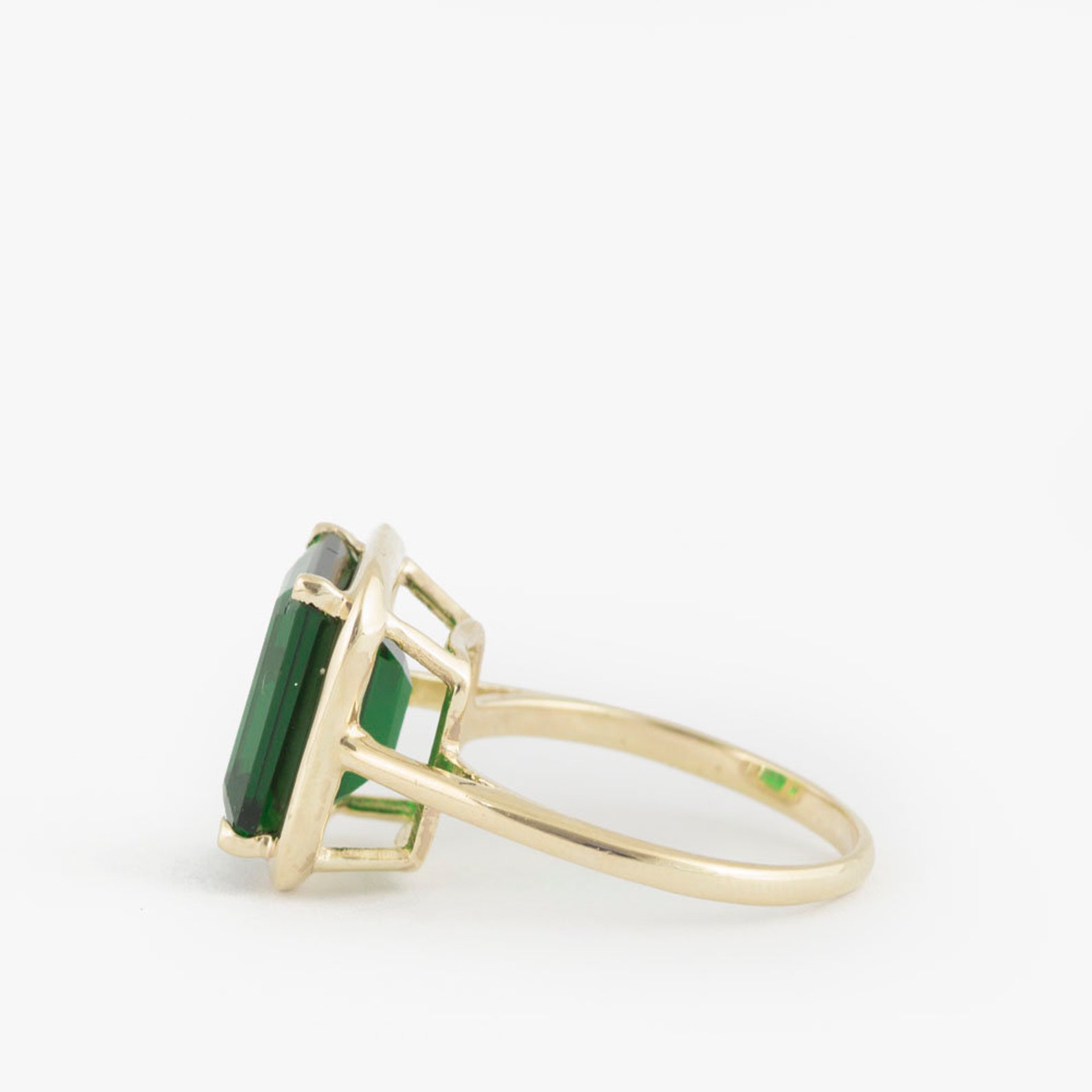 Lab Grown Emerald Ring Emerald Jewelry Rose Goldpink Gold Etsy