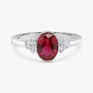 Ruby ring Rose Gold, Natural Ruby ring, July birthstone image 7