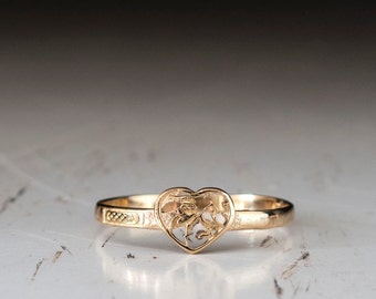 Heart ring gold