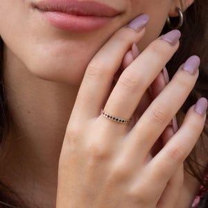 Dainty Gold Eternity ring image 2