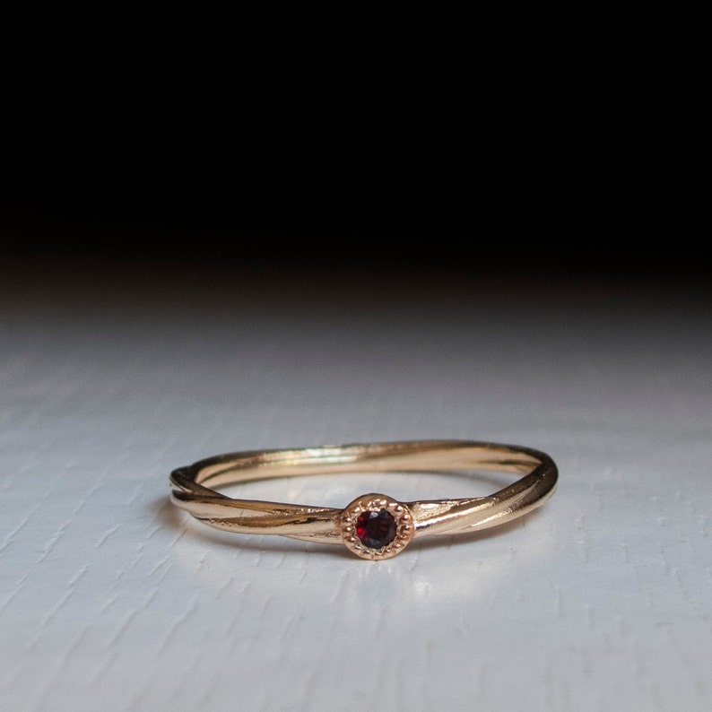 Gold Garnet Ring image 1
