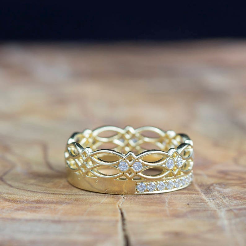 Celtic ring / Eternity ring / Diamond ring / Gothic ring / | Etsy