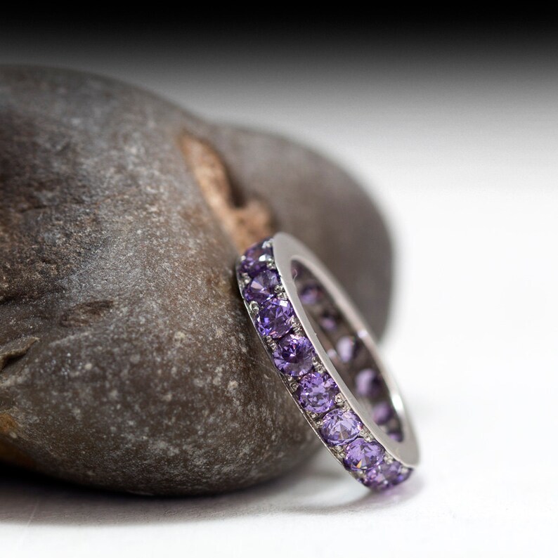 Amethyst Eternity Ring Etsy