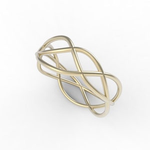 Gold infinity ring - statement ring - 14 Karat gold ring - unique ring