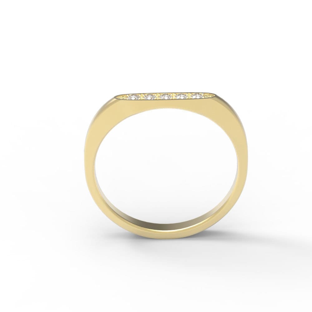 Simple Full Diamond Rings Simple Diamond Engagement Ring in Rose, Yellow or White Gold Pave Set ...