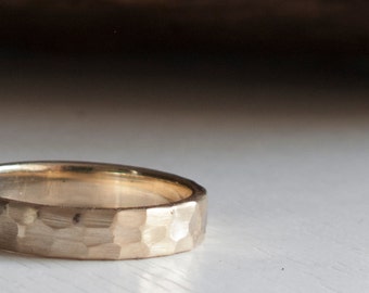 Hammered Gold Wedding ring