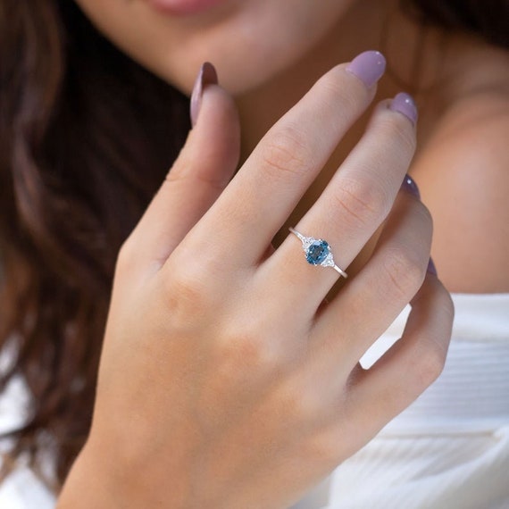 Etsy blue topaz ring sale