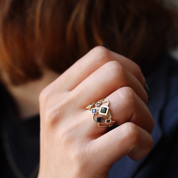 Blue Sapphire engagement ring