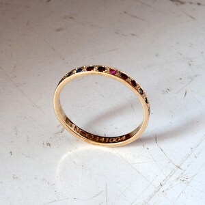 Half eternity ring with custom engraving - 14 Karat Gold - 18 Karat Gold - 9 Karat Gold - engraved image 3
