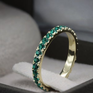 Blue Emerald Eternity ring image 2