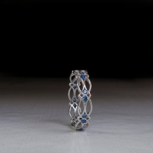 Sterling Silver Celtic Ring Eternity Ring Sapphire Ring image 5