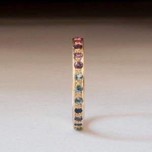 Dainty Gold Eternity ring image 4