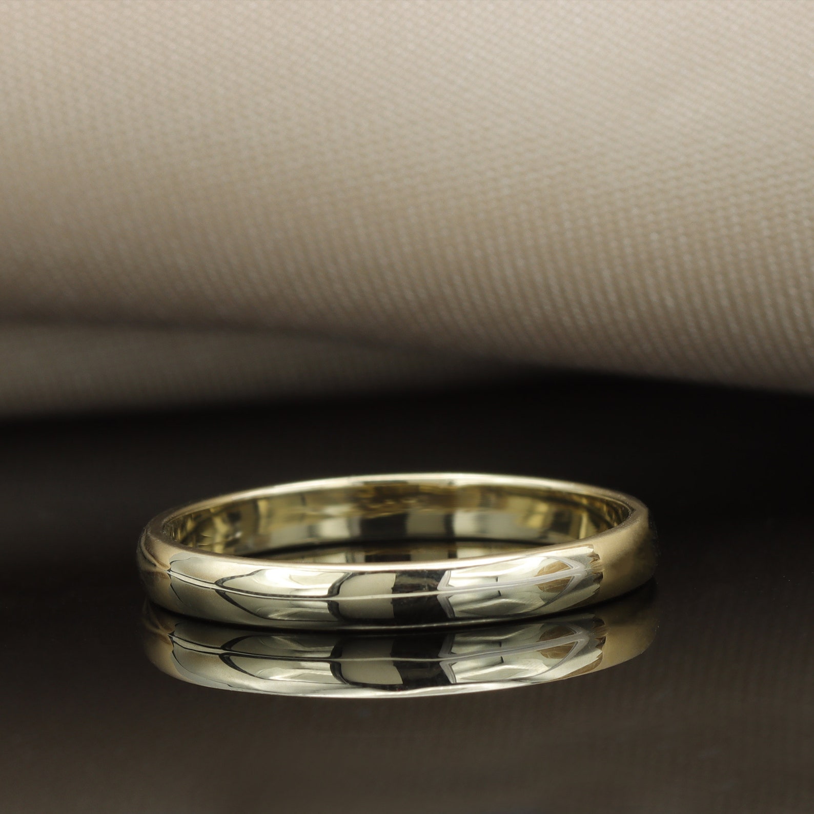 Beautiful 14K Rose Gold Ring , Simple Wedding Band in Solid Gold - Etsy