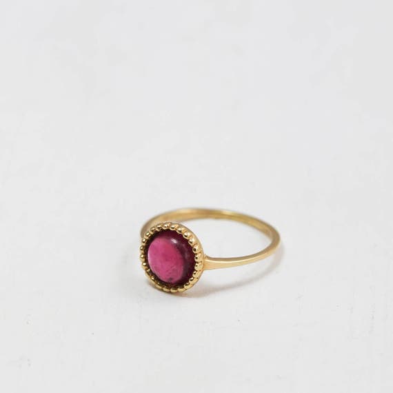 Tourmaline ring gold - dainty gold ring - jewelry - Pink Tourmaline ring - October birthstone - Pink Tourmaline jewelry