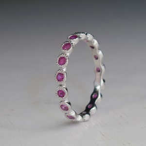 Ruby Eternity ring in Silver image 2