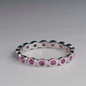 Ruby Eternity ring in Silver image 1