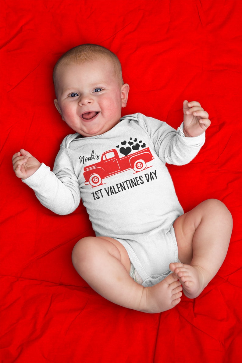 Personalized Baby Boy Valentines Day Shirt My First Etsy