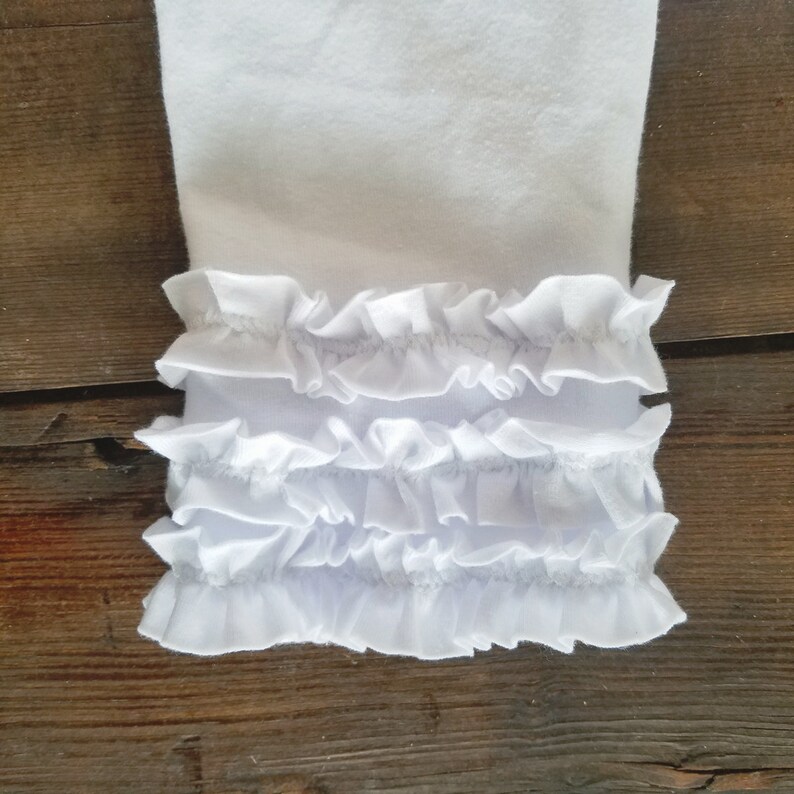 Girls White Leggings White Ruffle Leggings Baby Fall Etsy