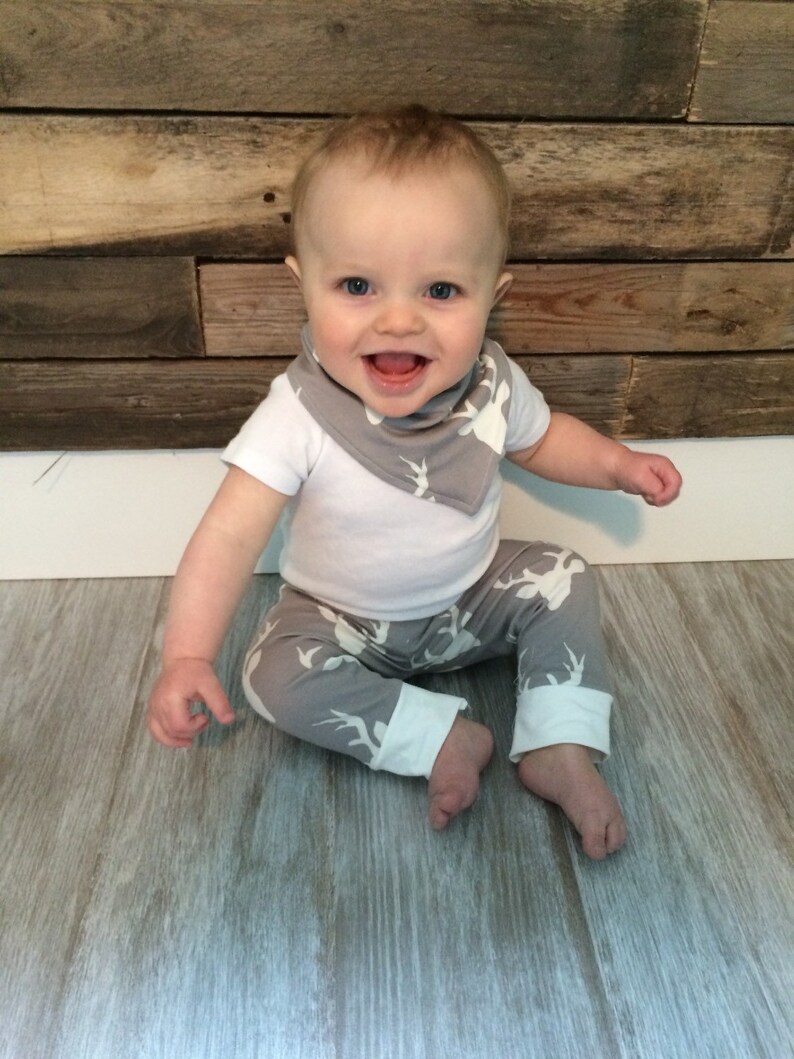 Grey Baby Deer Leggings Baby Deer Outfit Hunting Baby Boy Etsy