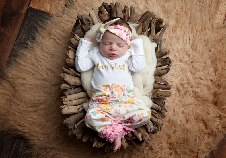 Preemie Girl Clothes Floral Newborn Girl Outfit Etsy