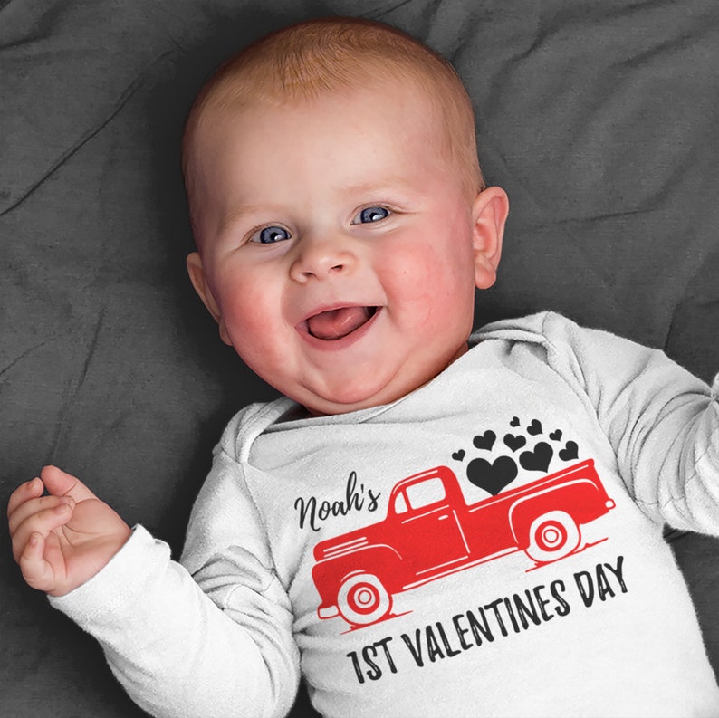 Personalized Baby Boy Valentines Day Shirt My First Etsy