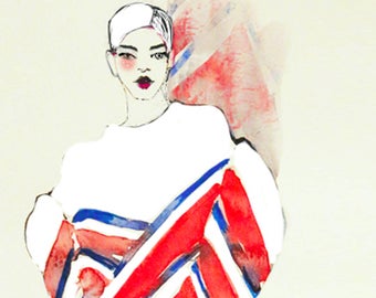 Watercolor Art Fashion Illustration Print  - PRINT 4