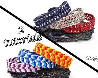 TUTORIAL BUNDLE ⎮ Chevron and beaded chevron macrame bracelets