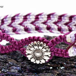 Chevron friendship macrame bracelet tutorial image 2