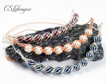 Candy Spirals wirework necklace