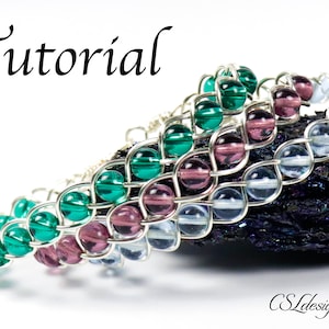 Inside beaded wirework braided bracelet tutorial