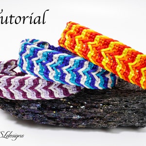 Chevron friendship macrame bracelet tutorial image 1