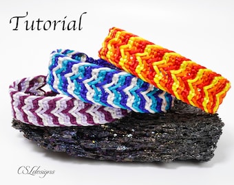 Chevron friendship macrame bracelet tutorial