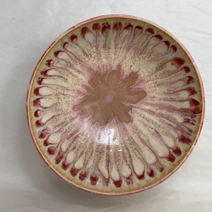 Handmade pottery bowl, pink ceramic bowl, handmade serving bowl, large bowl, centerpiece bowl, pink pottery, handmade gift, pink glaze bowl