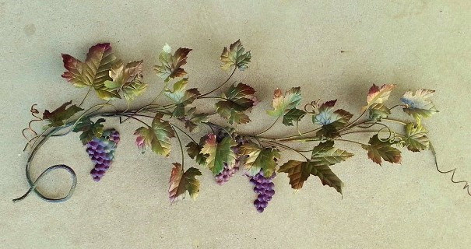 Metal Grapevine Wall Sculpture with Fall Colors Etsy