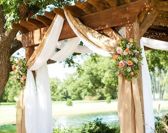 Wedding Drapes Burlap Ceremony Arch Hessian Wedding Decor Etsy