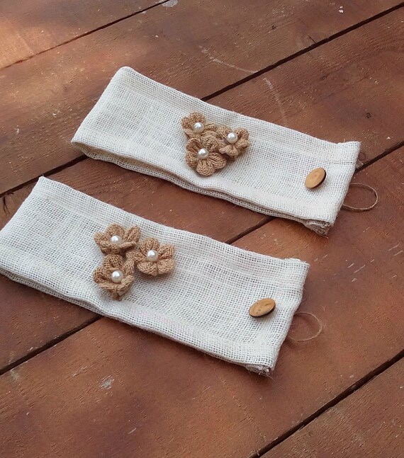 Ivory Burlap Curtain Tie Back Drapes Curtain Holder Home Etsy
