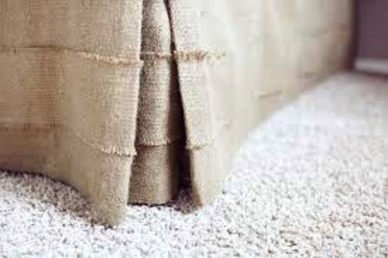Rustic Burlap Bedskirt Farmhouse Style Bedding Dust Ruffle Etsy