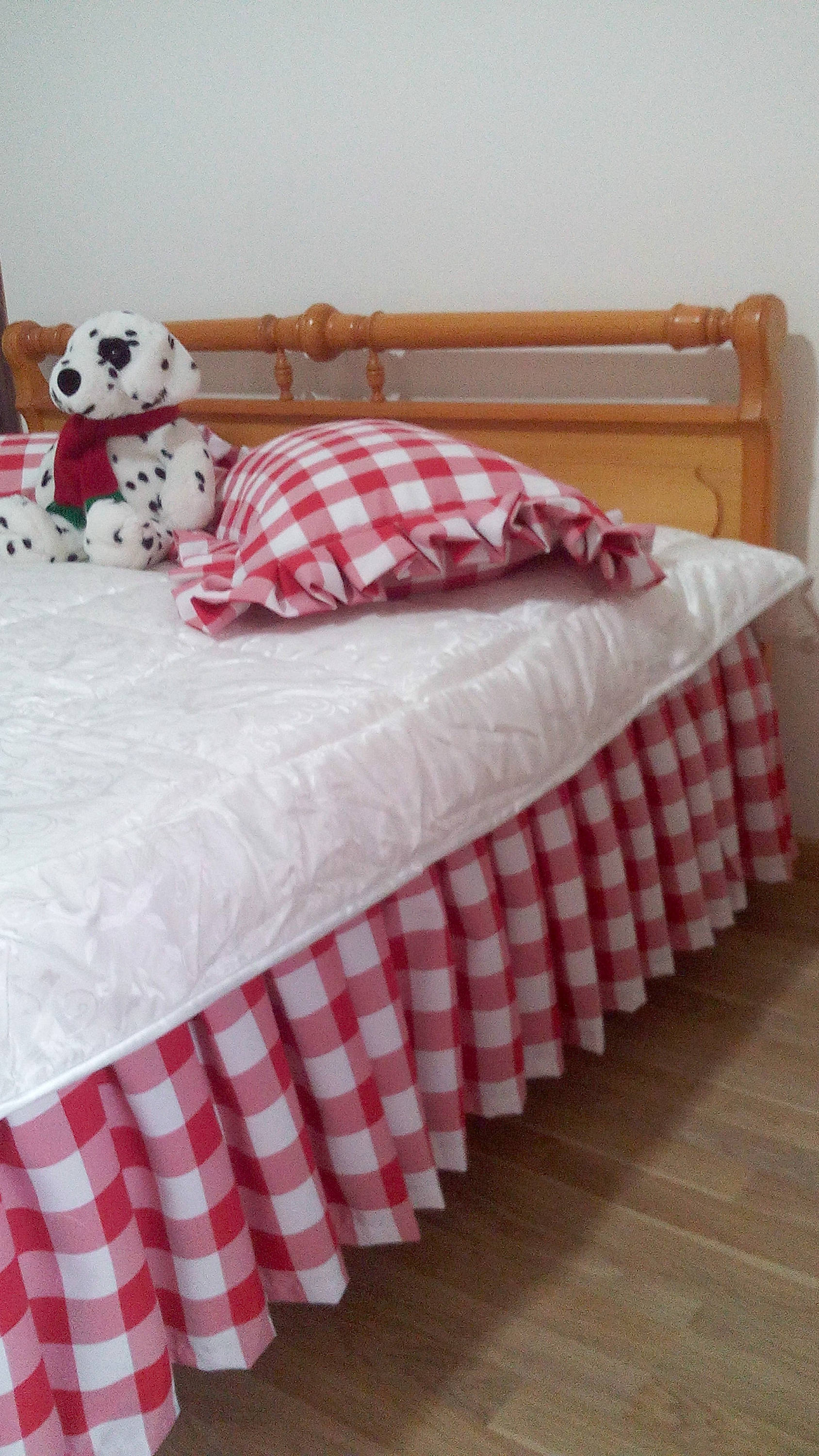 Red Buffalo Check Bed Skirt Red and White Plaid Bedskirt Bed Etsy