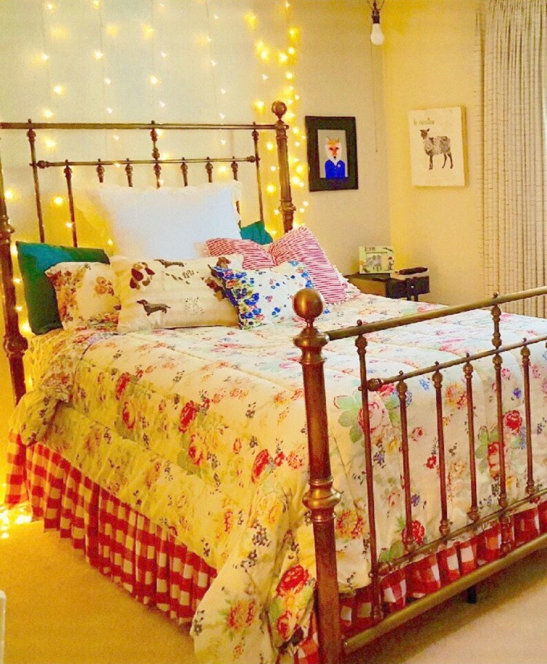 Red Buffalo Check Bed Skirt Red and White Plaid Bedskirt ...