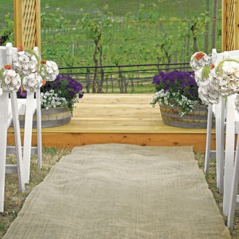 Wedding Aisle Runner Burlap Wedding Runner Burlap Wedding Etsy