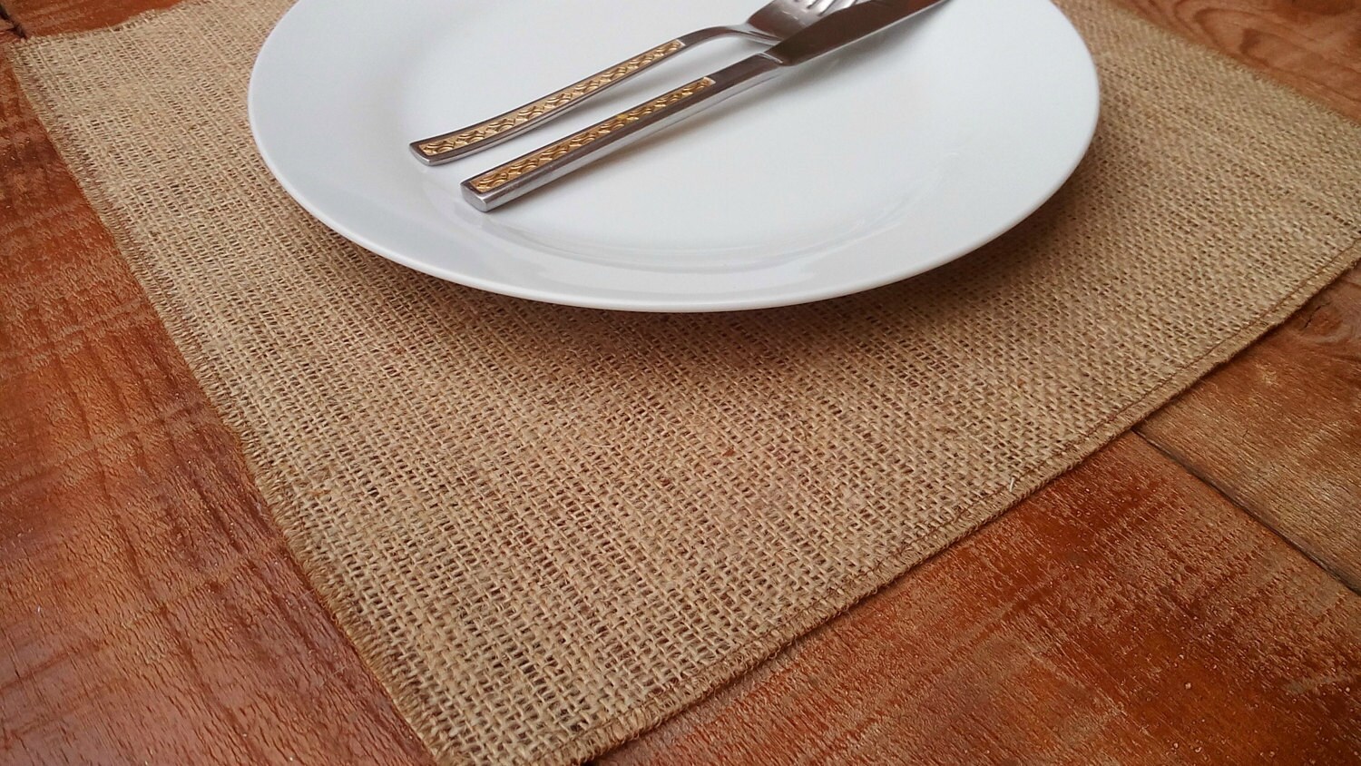 Burlap Placemat Square Hessian Tablemats Plate Charger Jute Etsy