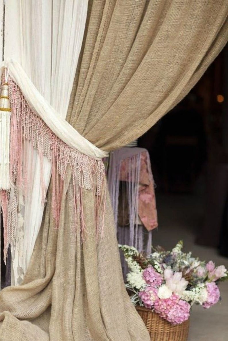 Burlap Wedding Drapes 68 x 7m 23ft Hessian Curtains Etsy