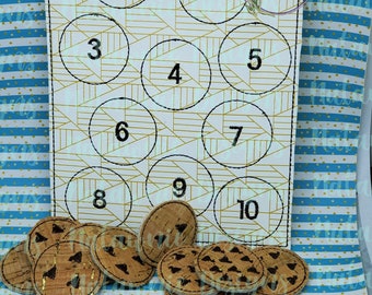 5x7 - 1 to 10 Cookie Jar Counting - -- EMBROIDERY FILE